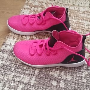 Hot pink/black Jordans